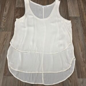 Veronica Beard Women's Size 12 Silk Tank‎ Top Layered Sleeveless Blouse Ivory